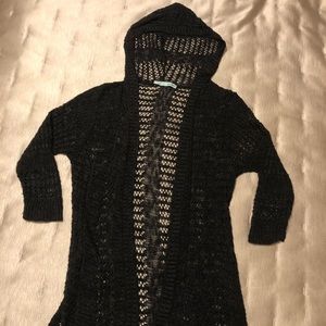 Cute black duster by Maurice is size small. Light weight